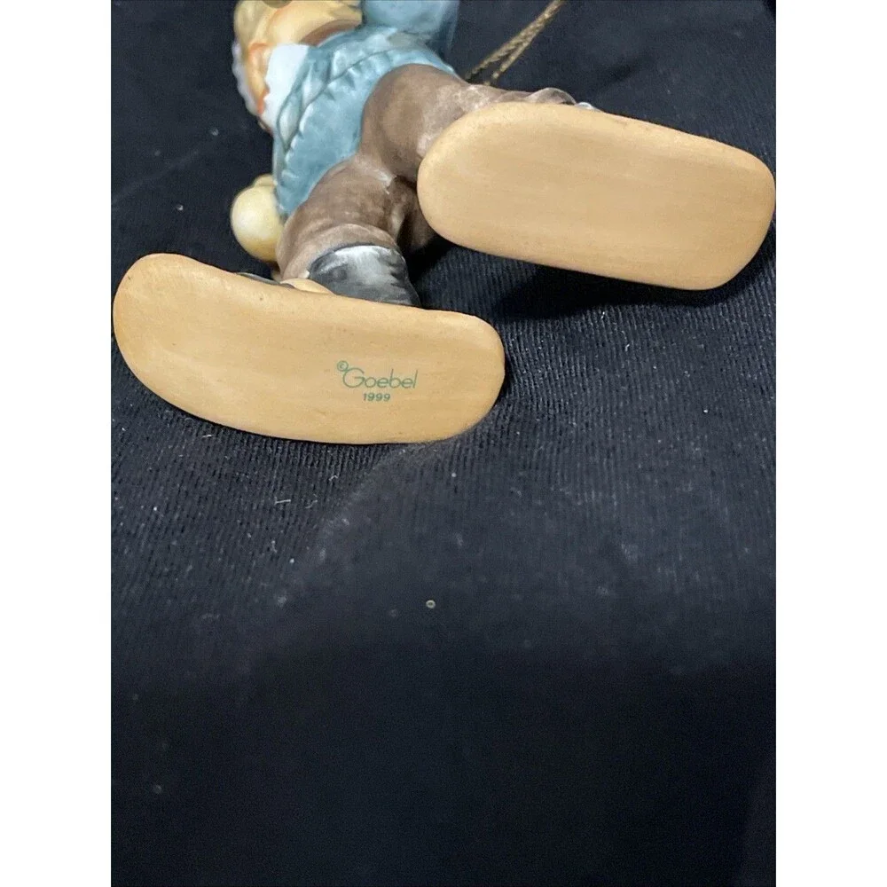 Vintage Studio Hummel Christmas Ornament  1997 Boy w/ Snowshoes On